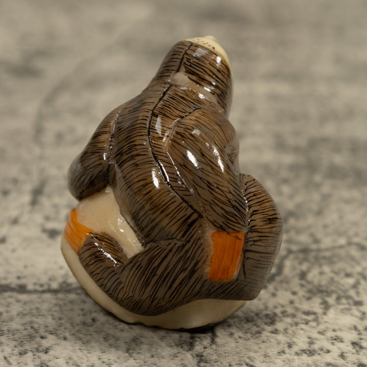 Brown Sloth Tagua Carving