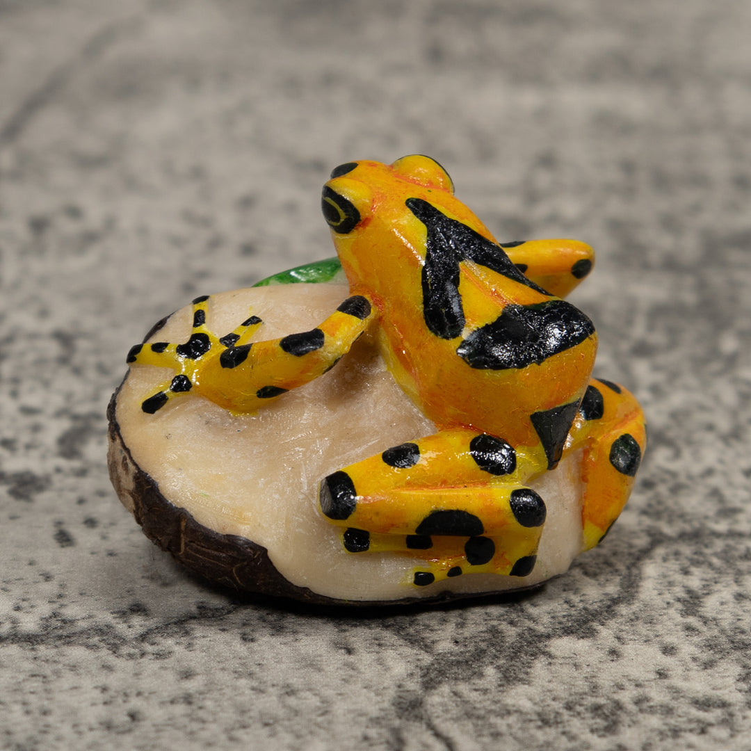 Golden Frog Tagua Carving