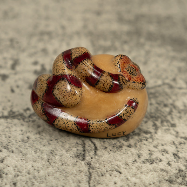 Vintage Jungle Snake Tagua Carving