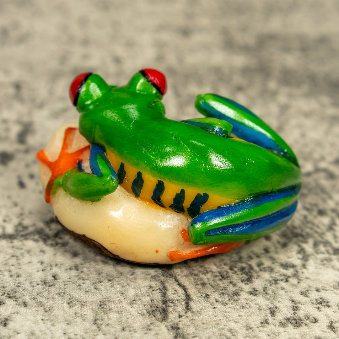 Red Eye Tree Frog Tagua Carving