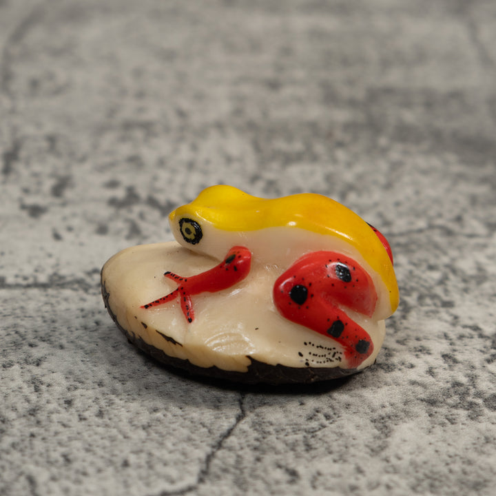 Red And Yellow Poison Dart Frog Tagua Carving