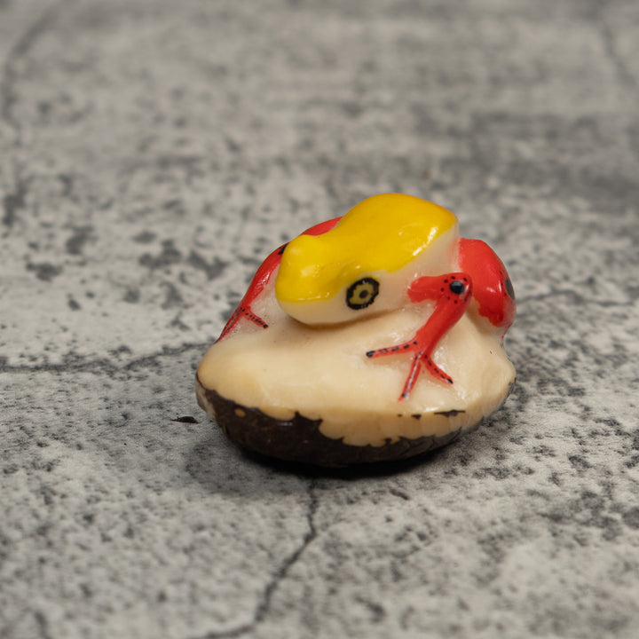 Red And Yellow Poison Dart Frog Tagua Carving