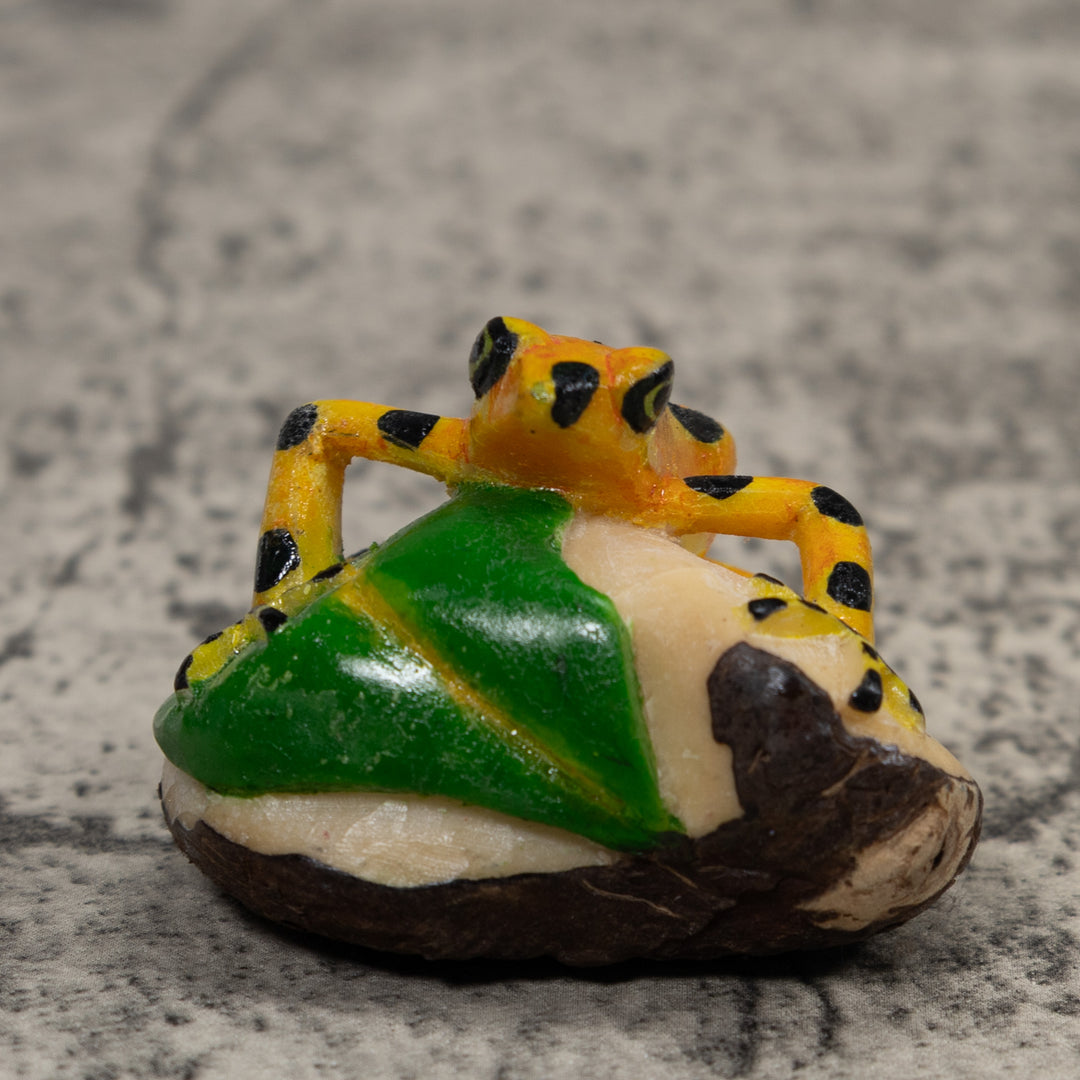 Golden Frog Tagua Carving