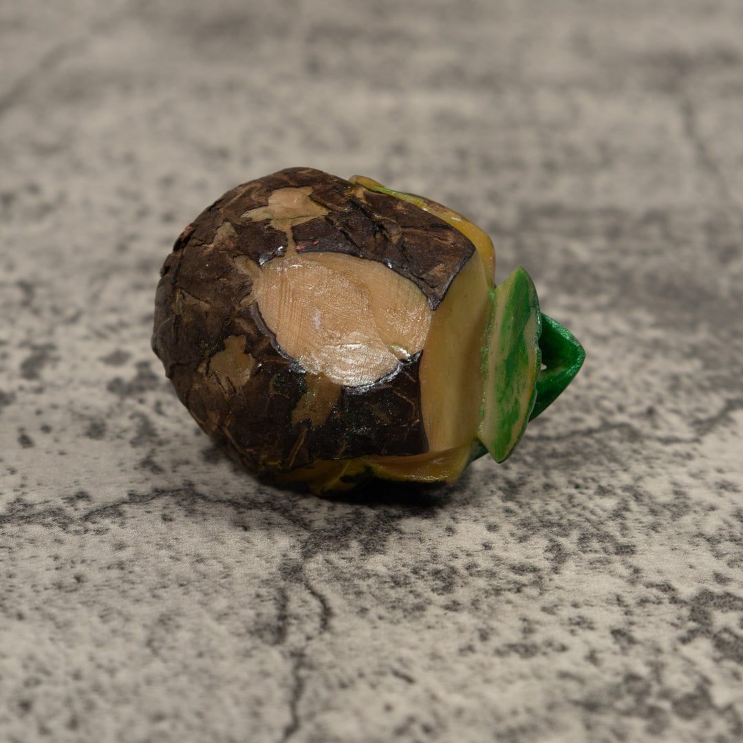 Vintage Green Parrot Bird Tagua Carving