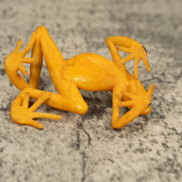 Free-Standing Golden Frog Tagua Carving