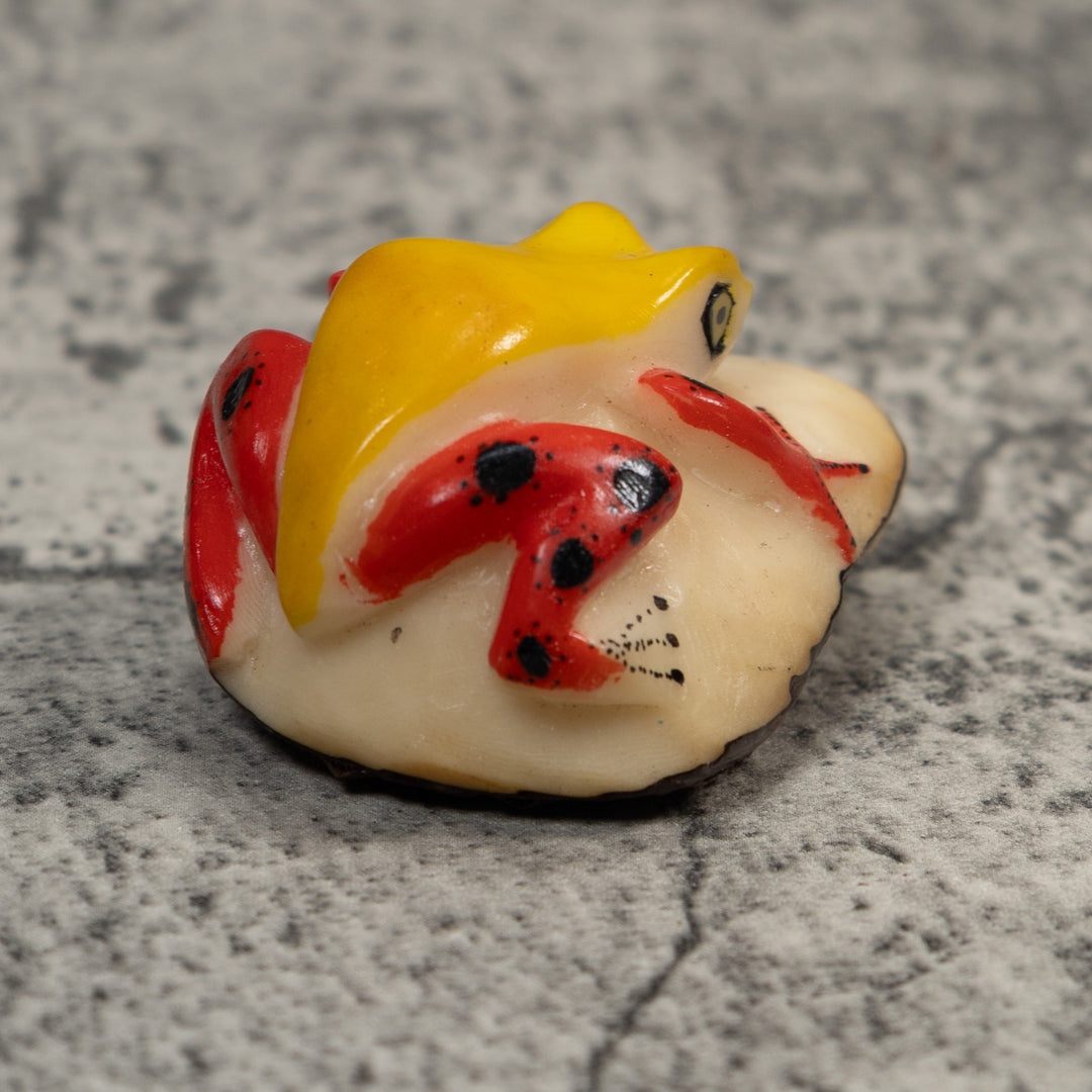 Red And Yellow Poison Dart Frog Tagua Carving