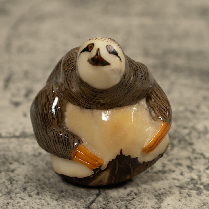 Brown Sloth Tagua Carving