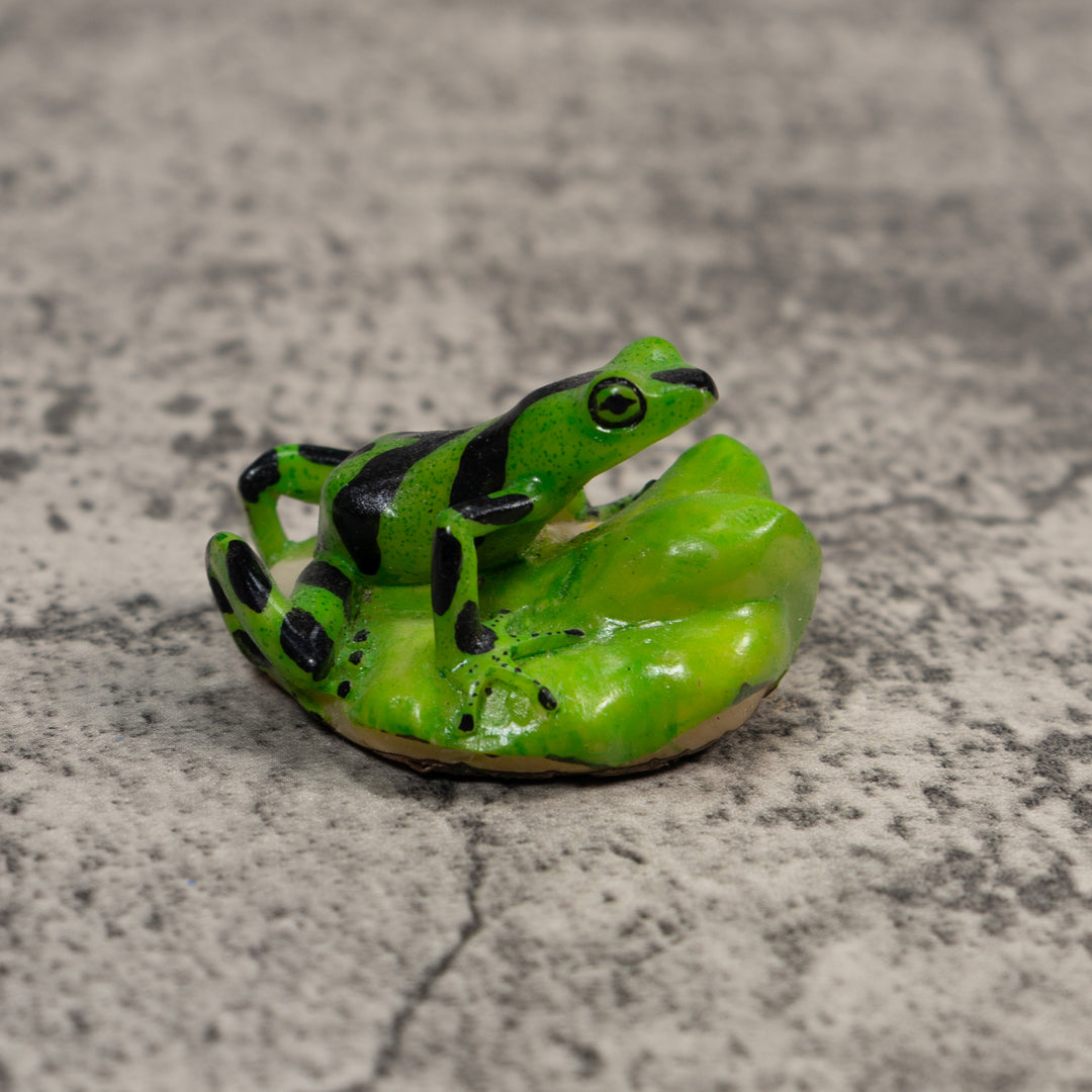 Green And Black Poison Dart Frog Tagua Carving