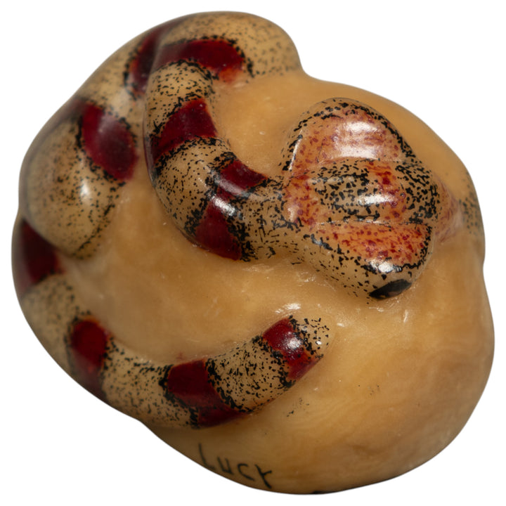 Vintage Jungle Snake Tagua Carving