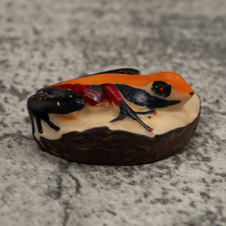 Vintage Poison Dart Frog Tagua Carving