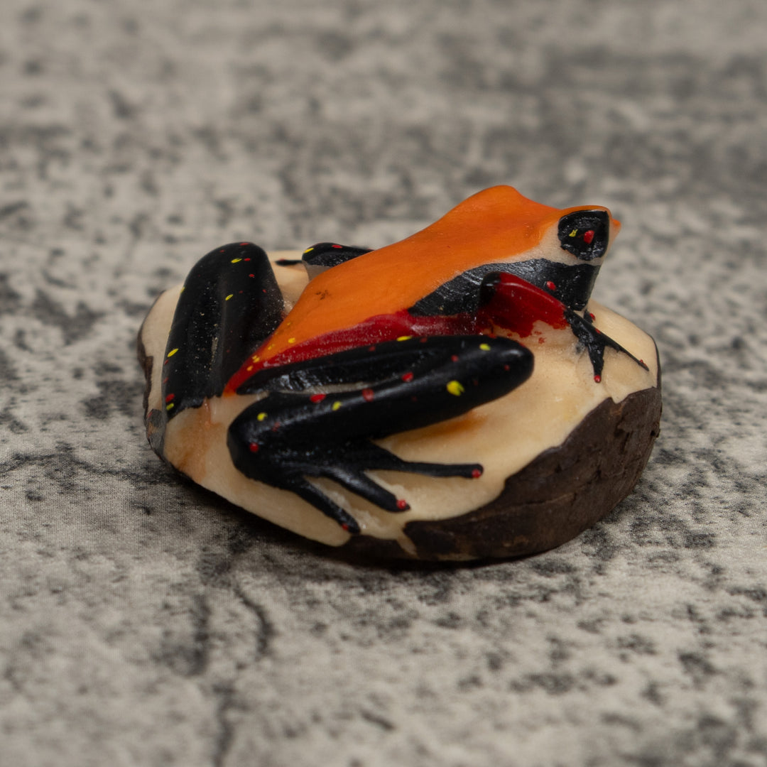 Vintage Poison Dart Frog Tagua Carving