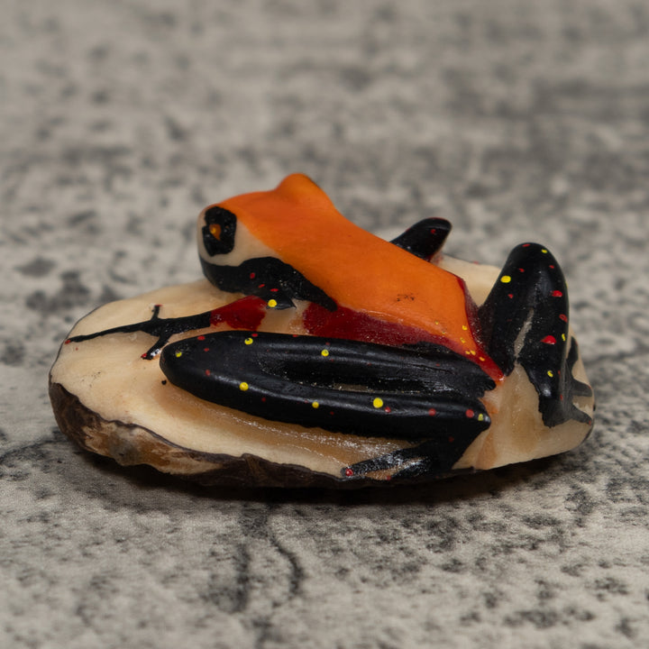 Vintage Poison Dart Frog Tagua Carving