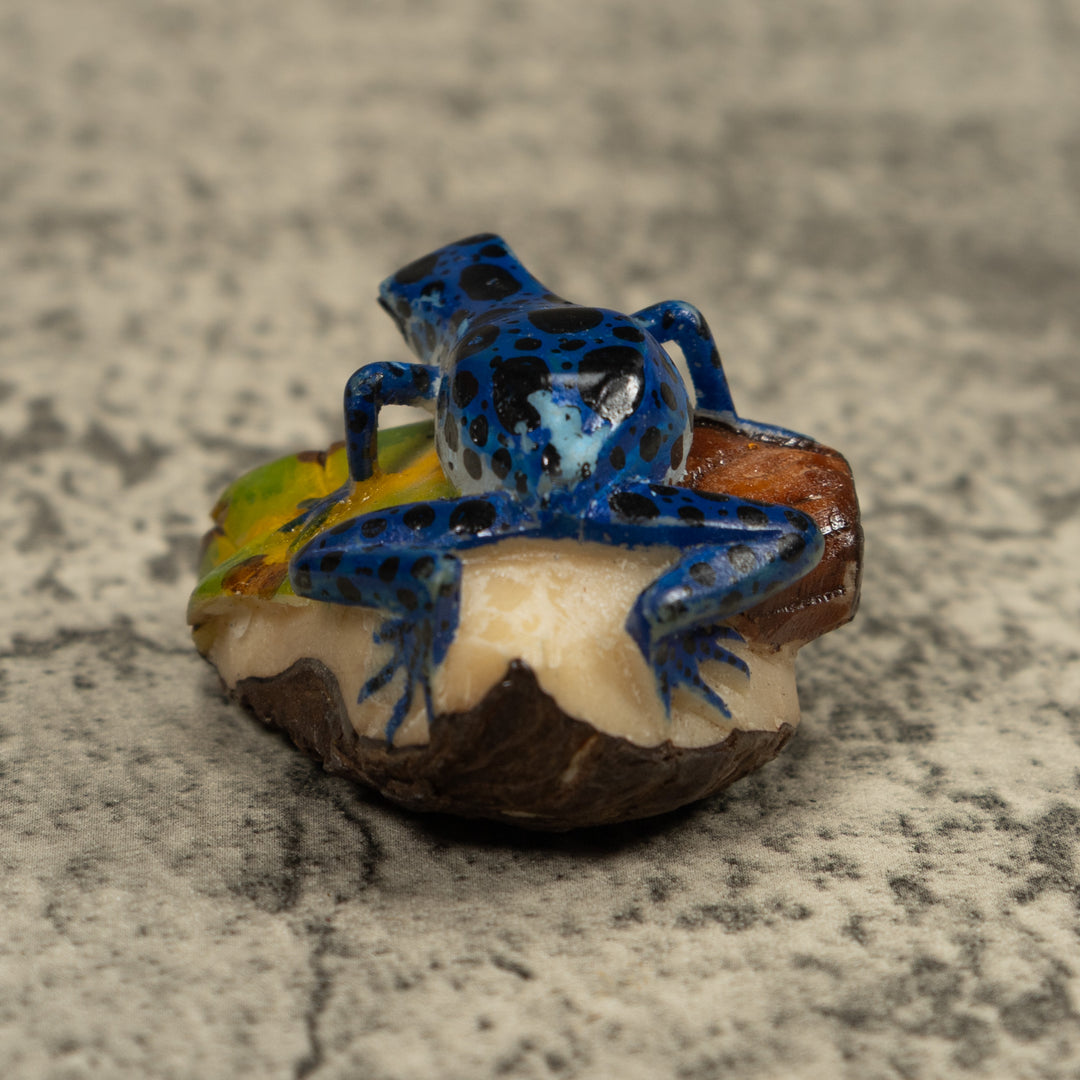 Blue Poison Dart Frog Tagua Carving