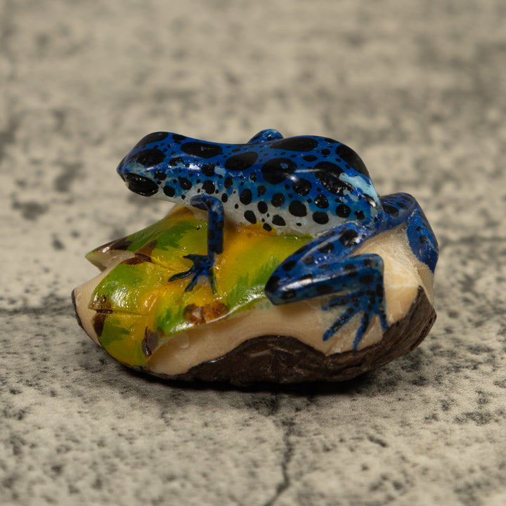 Blue Poison Dart Frog Tagua Carving