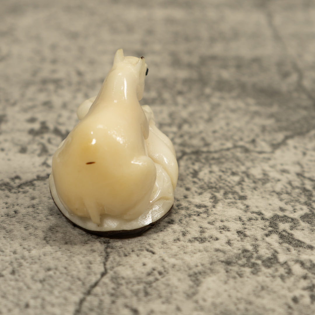 White Natural Negue Agouti Tagua Carving