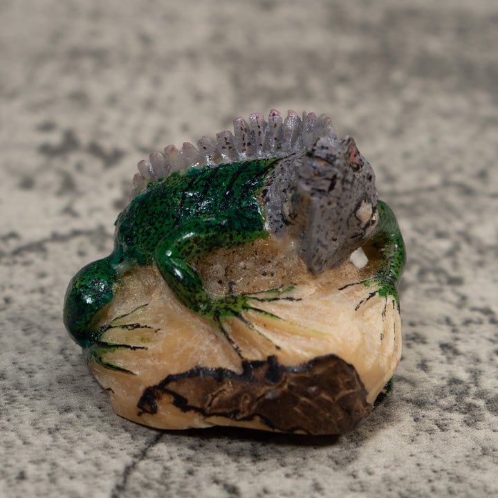 Green Iguana Lizard Tagua Carving
