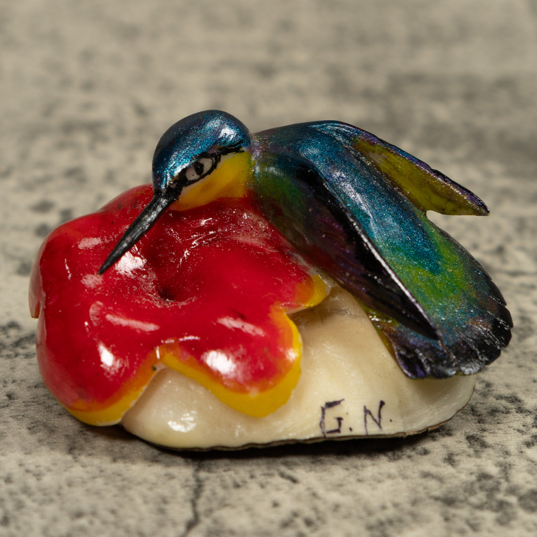 Hummingbird Tagua Carving