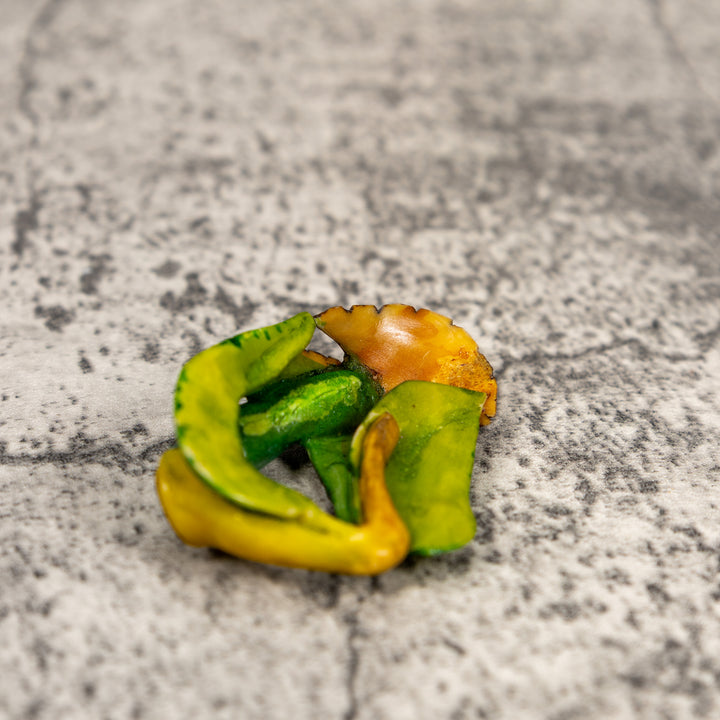 Green And Yellow Hummingbird Tagua Carving