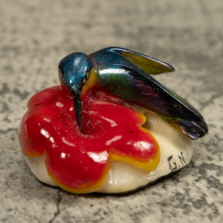 Hummingbird Tagua Carving