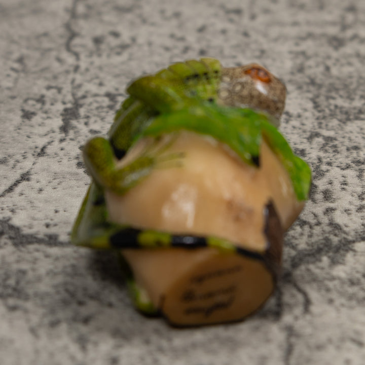 Iguana Lizard Reptile Tagua Carving
