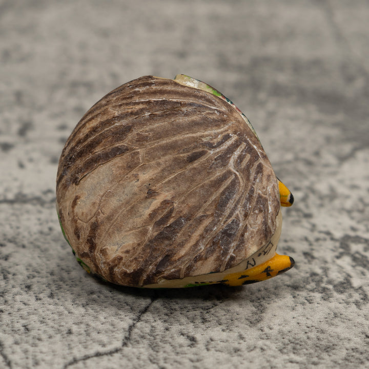 Gold Green And Black Frog Tagua Carving