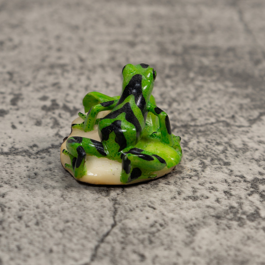 Green And Black Poison Dart Frog Tagua Carving