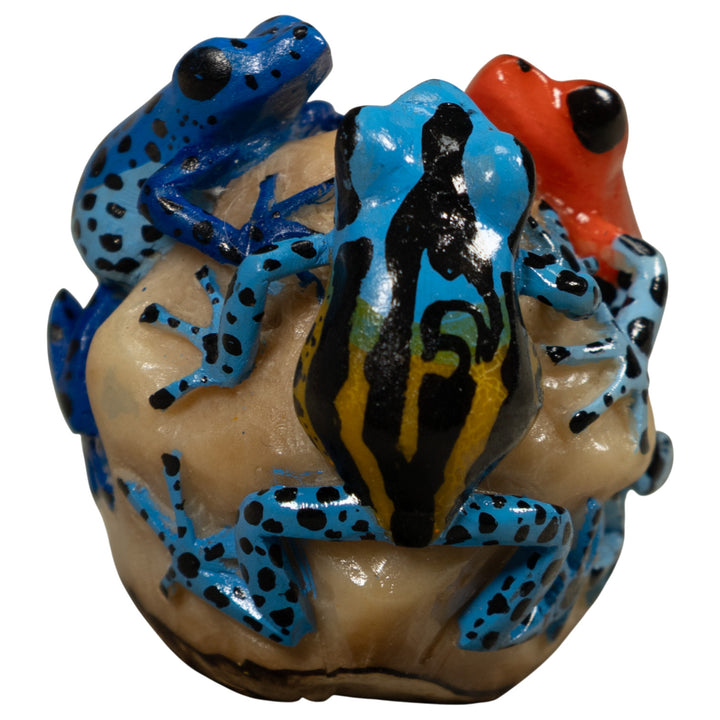 Three Poison Dart Frog Tagua Carving