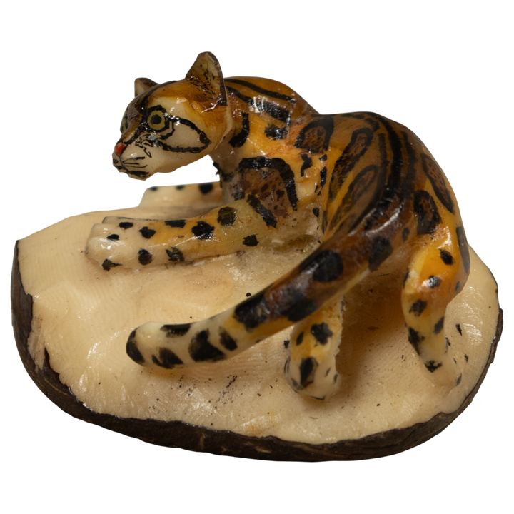 Jaguar Cat Tagua Carving