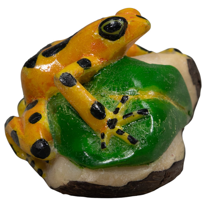 Golden Frog Tagua Carving