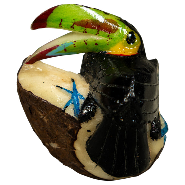 Toucan Parrot Bird Tagua Carving