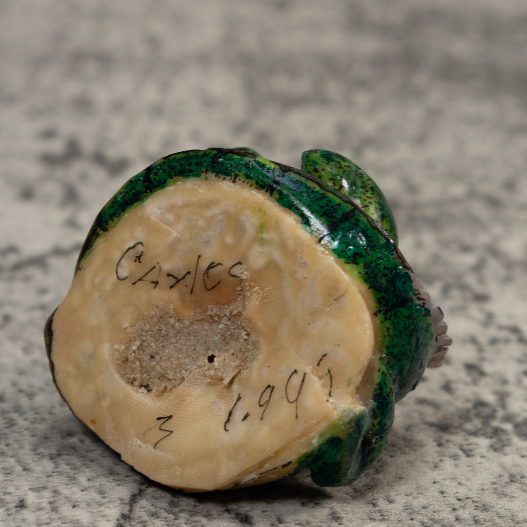Green Iguana Lizard Tagua Carving