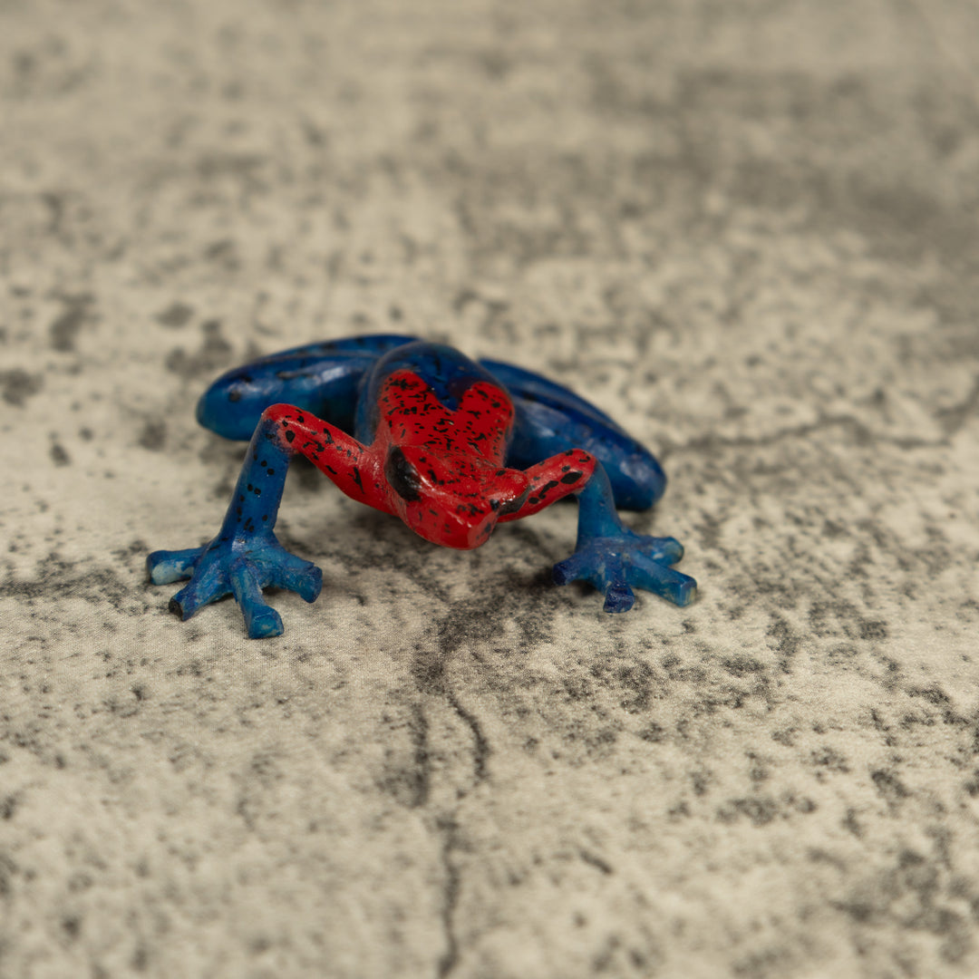 Free-Standing Red And Blue Poison Dart Frog Tagua Carving