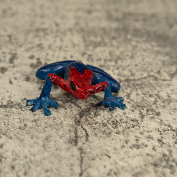 Free-Standing Red And Blue Poison Dart Frog Tagua Carving