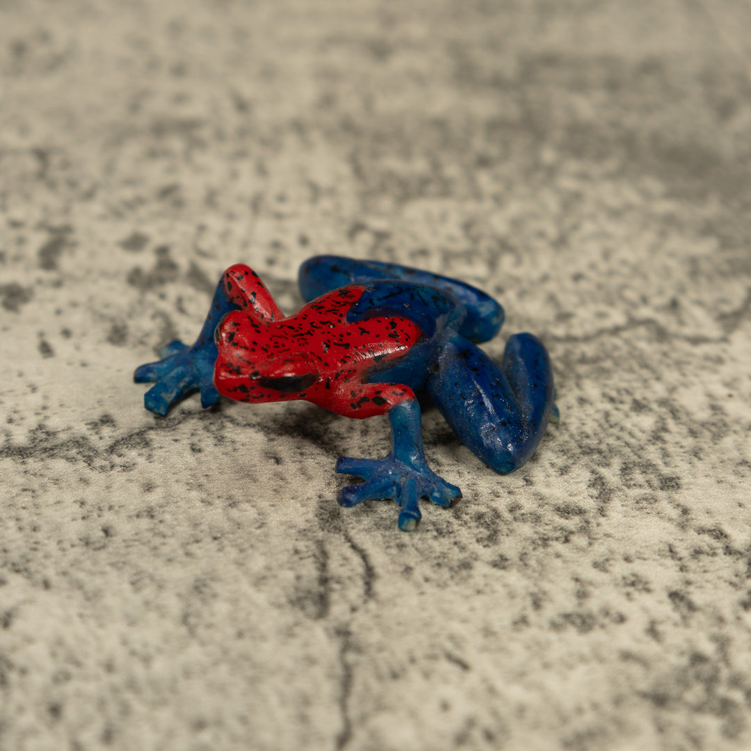 Free-Standing Red And Blue Poison Dart Frog Tagua Carving