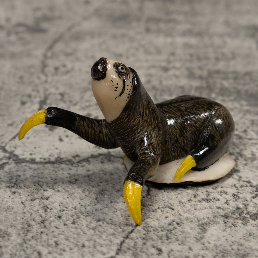Gray Sloth Tagua Carving