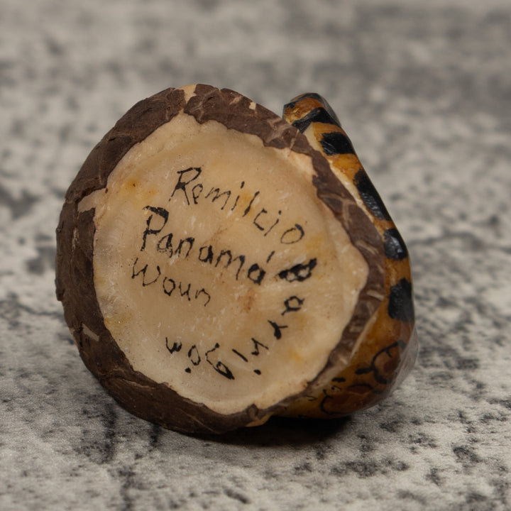 Young Jaguar Cat Tagua Carving