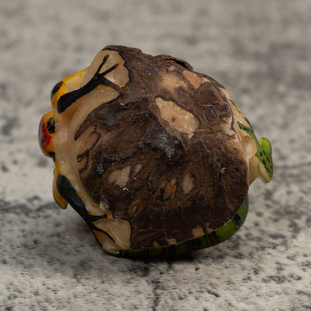 Vintage Double Poison Dart Frog Tagua Carving