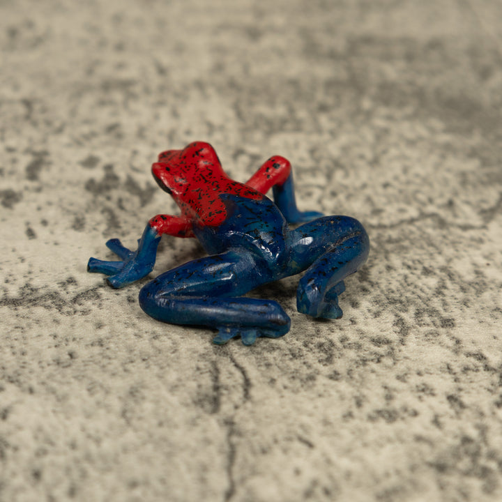 Free-Standing Red And Blue Poison Dart Frog Tagua Carving