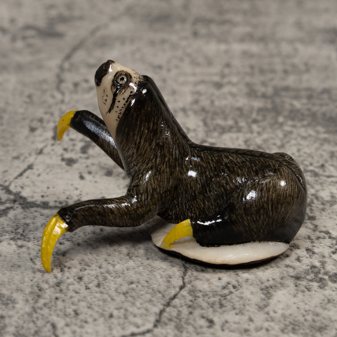Gray Sloth Tagua Carving