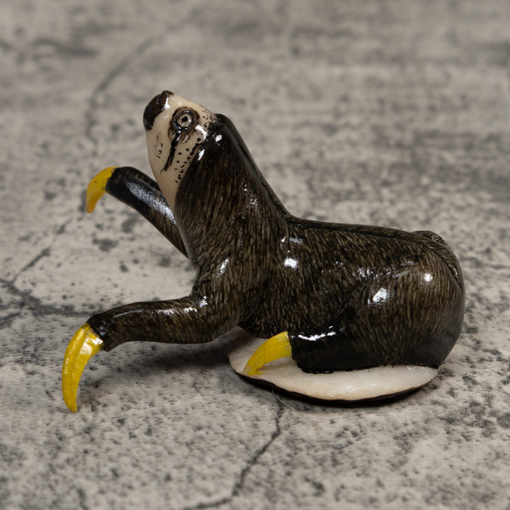 Gray Sloth Tagua Carving