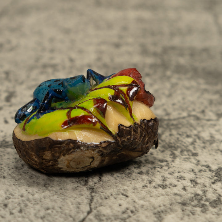 Poison Dart Blue Frog Tagua Carving