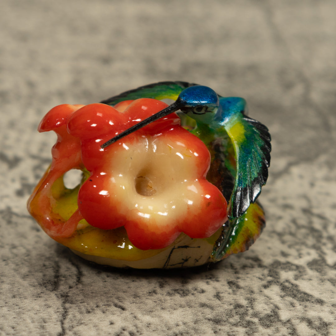 Hummingbird Tagua Carving