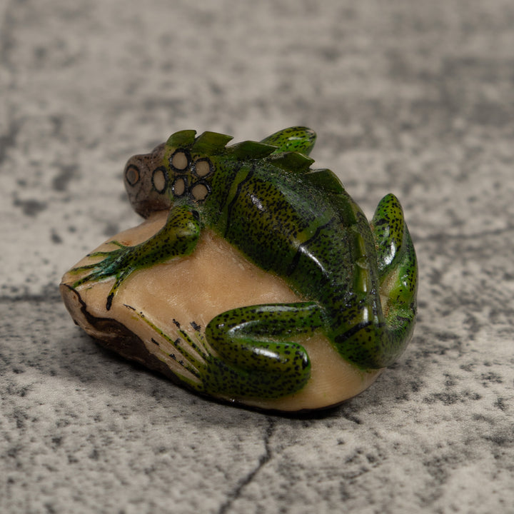 Iguana Lizard Reptile Tagua Carving
