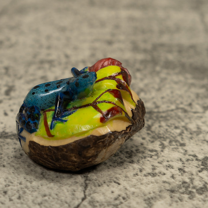 Poison Dart Blue Frog Tagua Carving