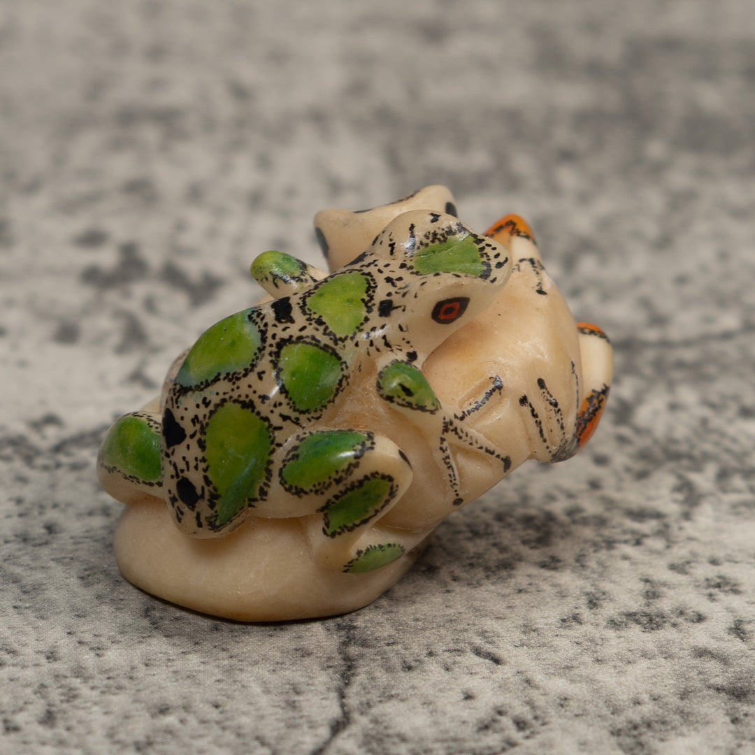 Double Poison Dart Frog Tagua Carving