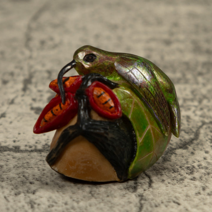 Hummingbird Tagua Carving