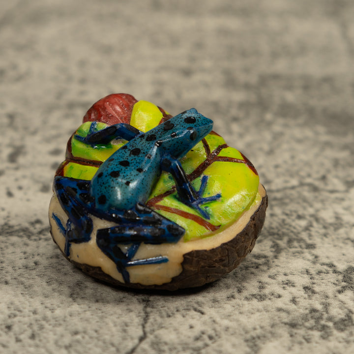 Poison Dart Blue Frog Tagua Carving