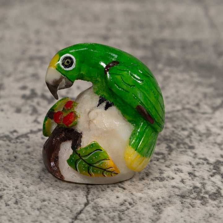Green Parrot Tagua Carving