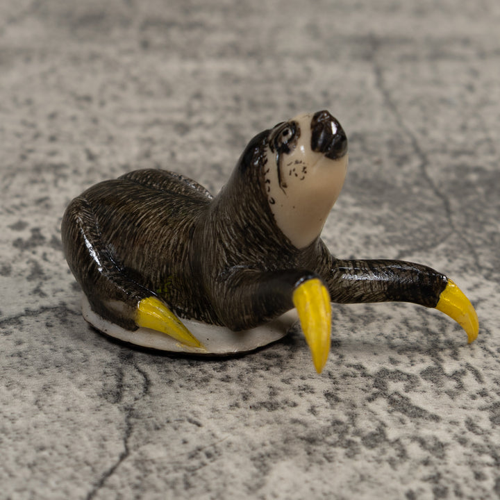 Gray Sloth Tagua Carving