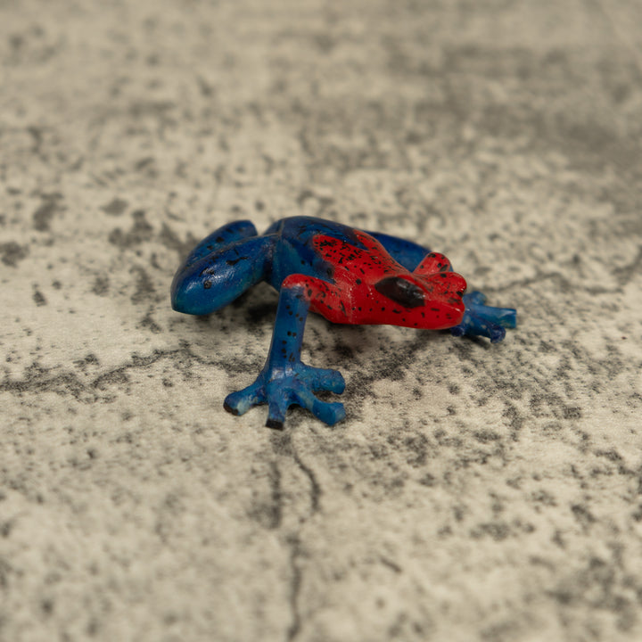 Free-Standing Red And Blue Poison Dart Frog Tagua Carving